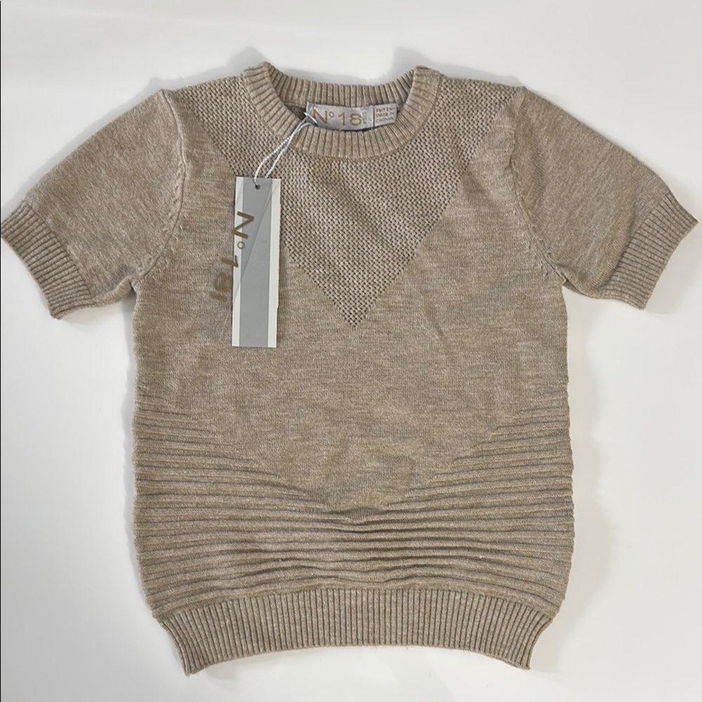 No18 Kids Knit Short Sleeve Sweater 12 Months NWT